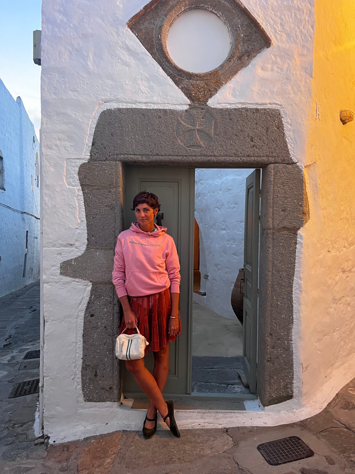 "Reduce Reuse Recycle" Hoodie - Pink