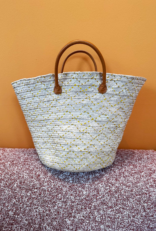 ALMASI: Yellow Diamond Palm Beach Bag