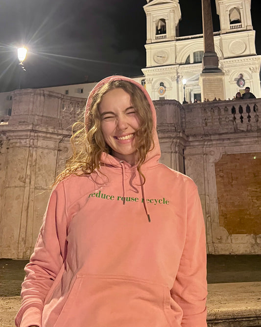 "Reduce Reuse Recycle" Hoodie - Pink