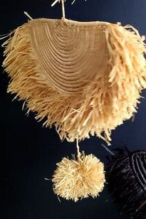 Floc Textured Raffia Mobile - Natural