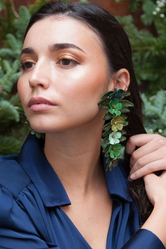 Verbena Helecho Verde Earrings