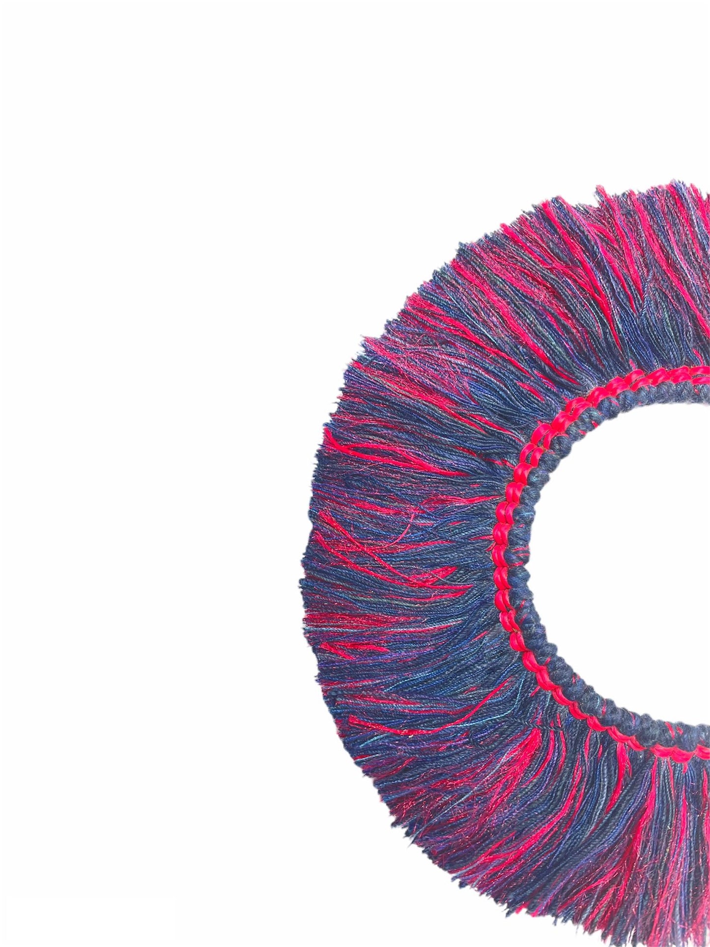 Natural Cotton Fringing Earrings - Large
