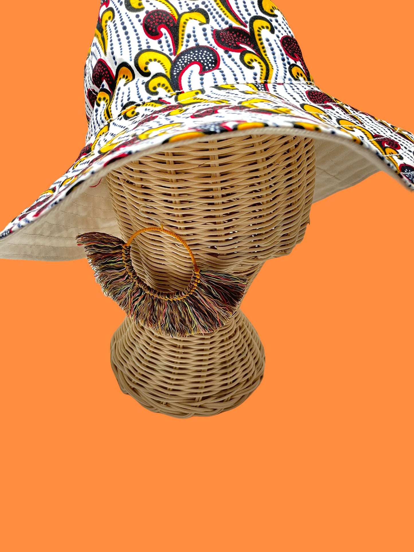 Natural Cotton Fringing  Earrings - Large