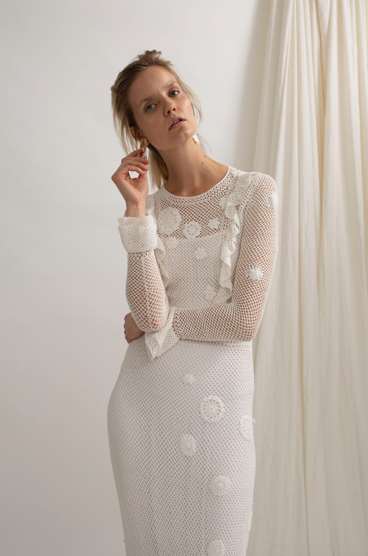 Organic cotton crochet dress