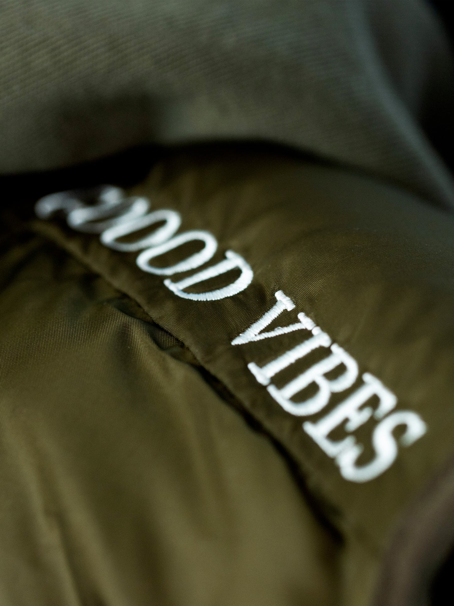 "gOOOd Vibes" Embroidered Puffer Vest