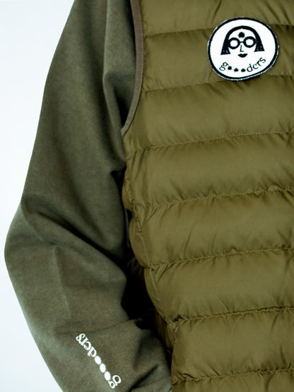 "gOOOd Vibes" Embroidered Puffer Vest