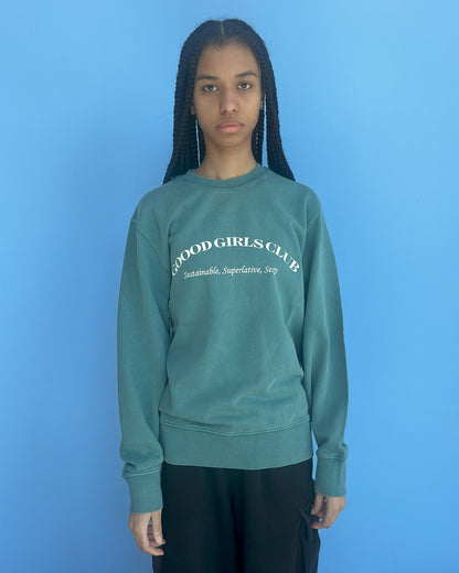 Goood Girls Club Sweatshirt - Dyed Hydro Green