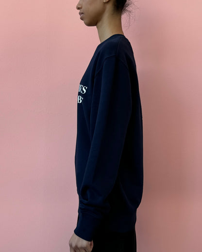 "gOOOd vibes or gOOOdbye" Crewneck Sweatshirt - Navy Blue