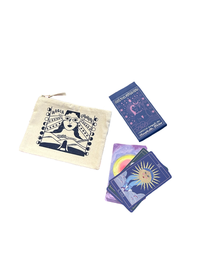 organic cotton pouch and tarot deck by Clorophilla