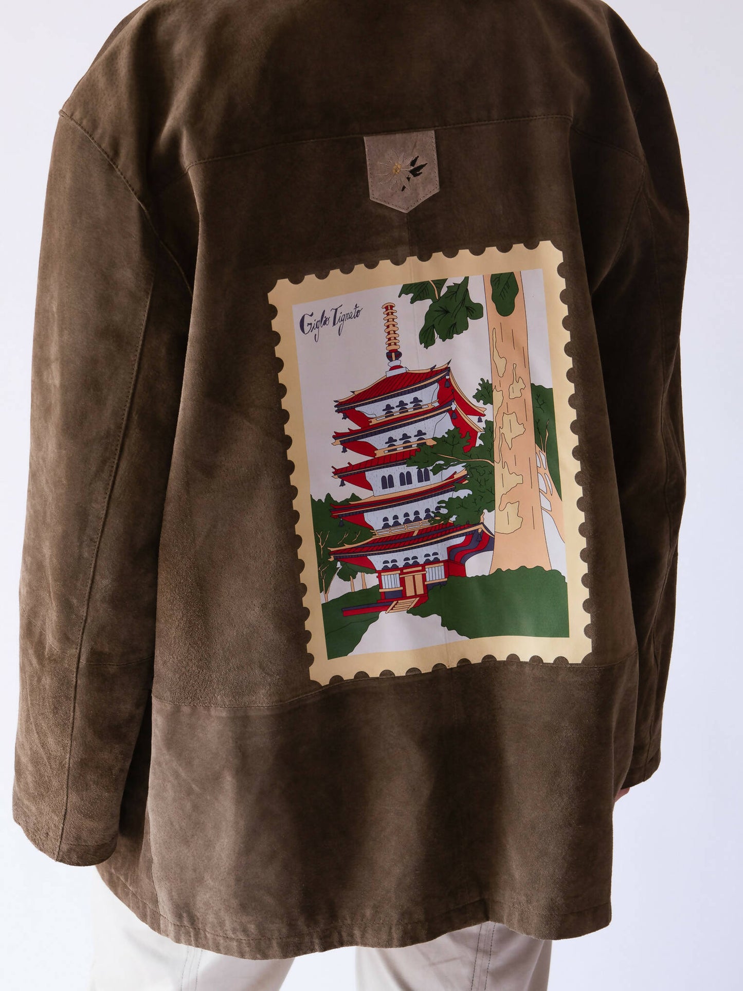 Vintage Sueded Tirolese Jacket w/ Pagoda Stamp