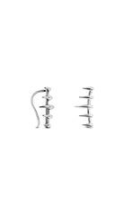 Load image into Gallery viewer, Unisex ear climber Sumba earring | Sterling Silver - White Rhodium

