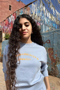 Goood Girls Club Cropster Sweatshirt  - Light Blue