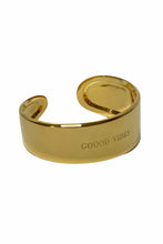 Load image into Gallery viewer, Goood Vibes Gold Plated Cuff
