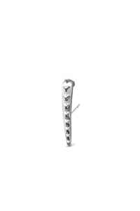 Unisex silver stud single earring Bunaken | Sterling Silver - White Rhodium