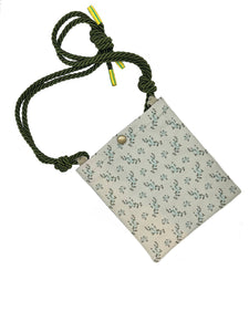 Rope Bag in Bloomy Jacquard and Petroleum Green