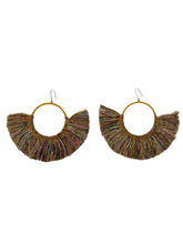 Load image into Gallery viewer, Natural Cotton Fringing  Earrings - Large
