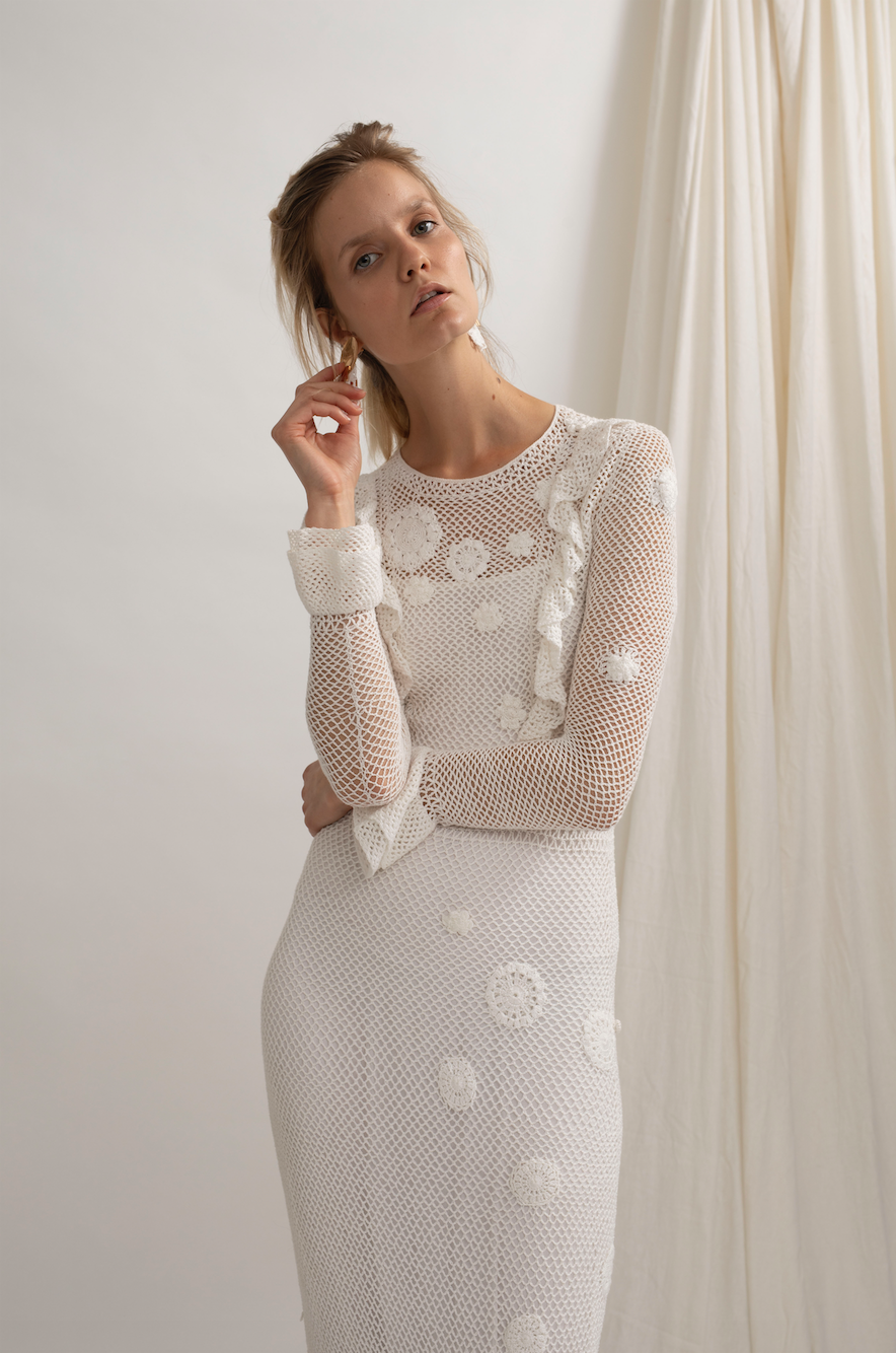 Organic cotton crochet dress