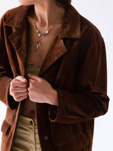 Vintage Sueded Jacket w/ Iceland Stamp