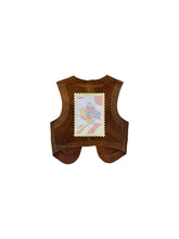 Load image into Gallery viewer, Vintage Sueded Gilet w/ Heron Stamps
