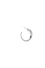 Load image into Gallery viewer, Nias sculptural hoop earrings | Sterling Silver - White Rhodium
