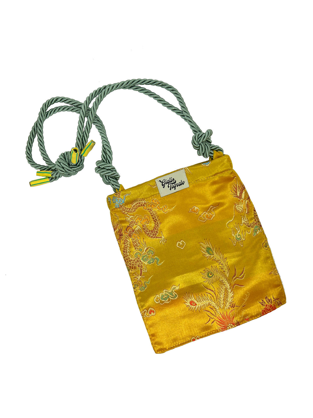 Rope Bag in Yellow Jacquard 2
