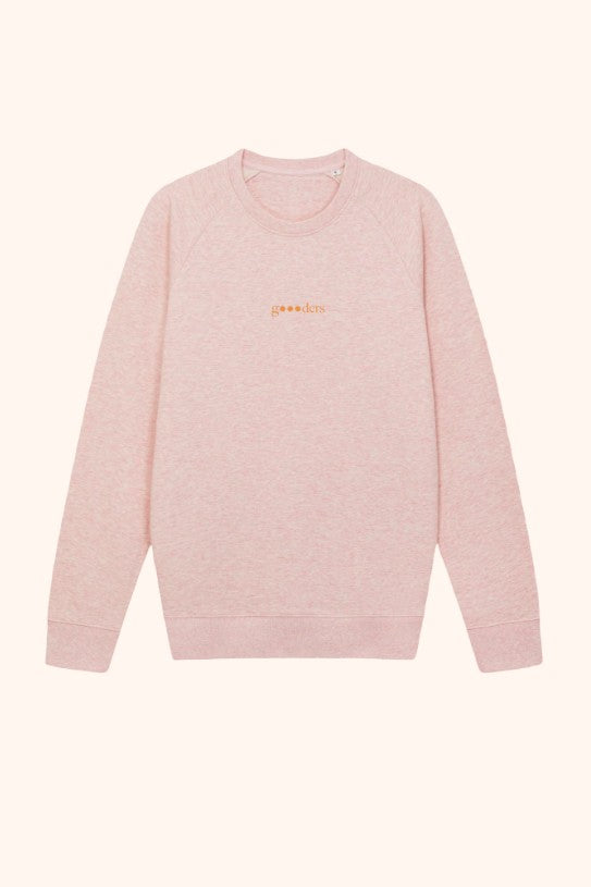 Goood Vibes Or Gooodbye Crewneck Sweatshirt Pink